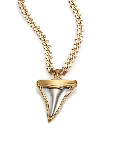 silver shark tooth necklace givenchy street style|Shark Tooth Double Strand Pendant Necklace .